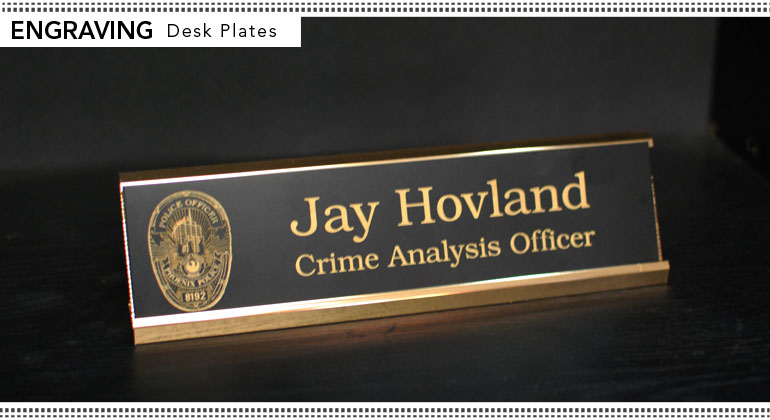 custom engraving desk plate